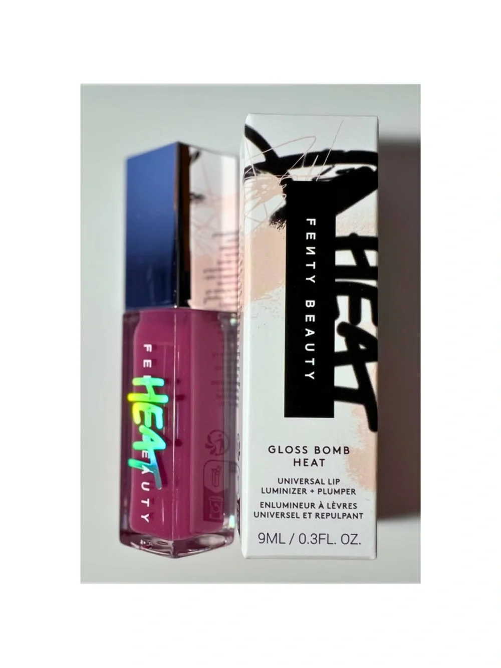 FENTY BEAUTY Gloss Bomb Heat Luminizer + Plumper in Lavender Savage - .30 oz NIB